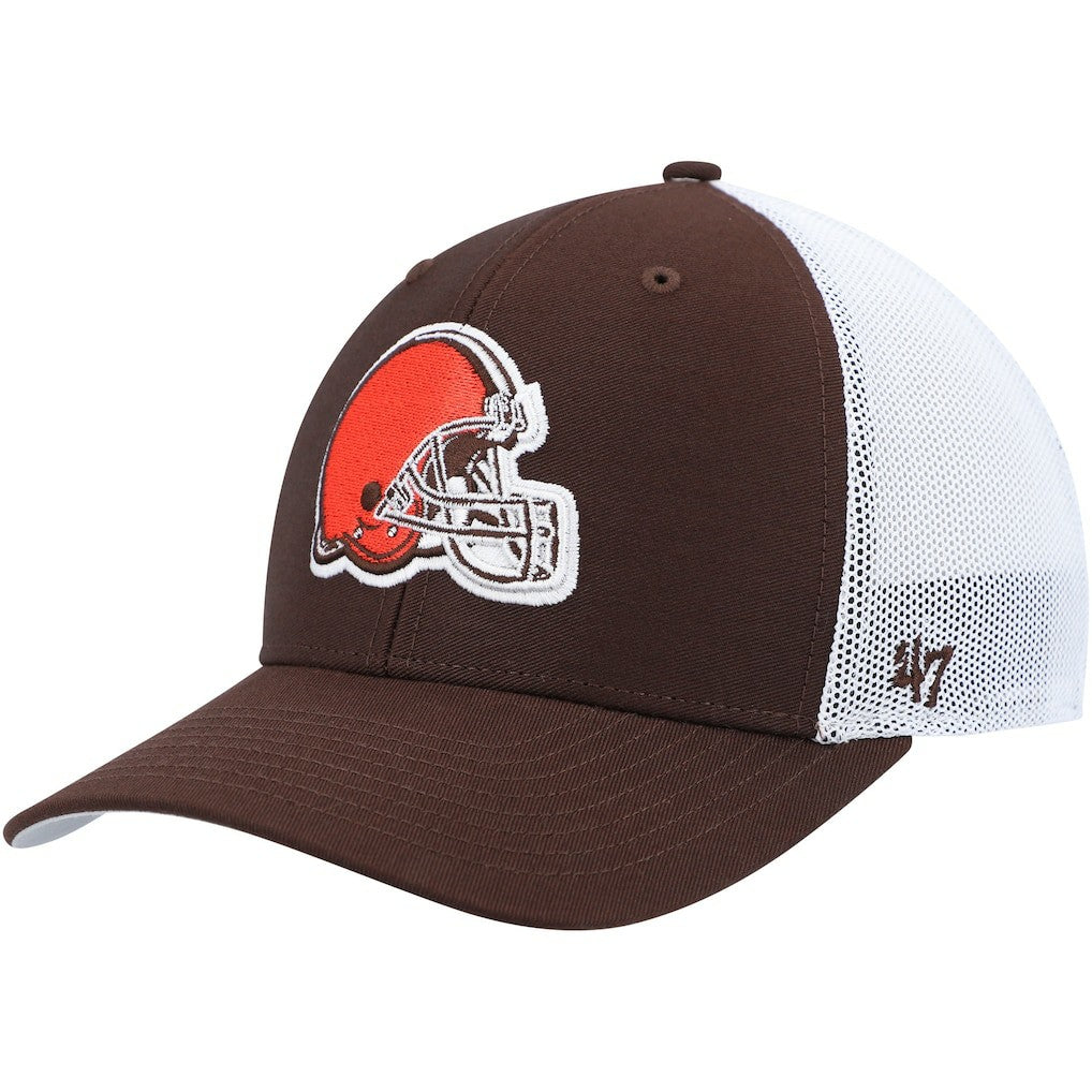 Cleveland Browns '47 Trophy Trucker Flex Hat - Brown/White - 47 brand