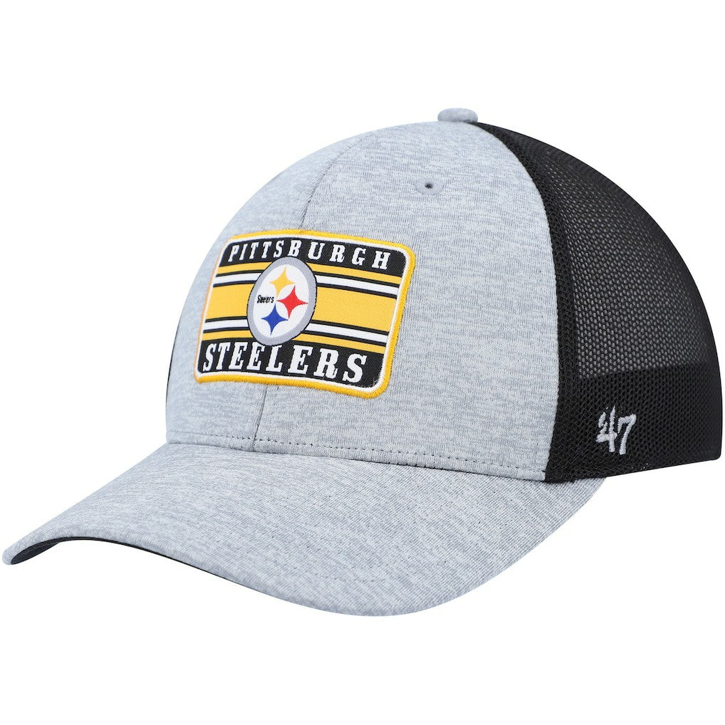 Pittsburgh Steelers '47 Motivator Flex Hat - Heathered Gray/Black - 47 brand