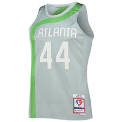 Mitchell & Ness Pete Maravich Atlanta Hawks 75th Anniversary 1971/72 Hardwood Classics Swingman Jersey Silver