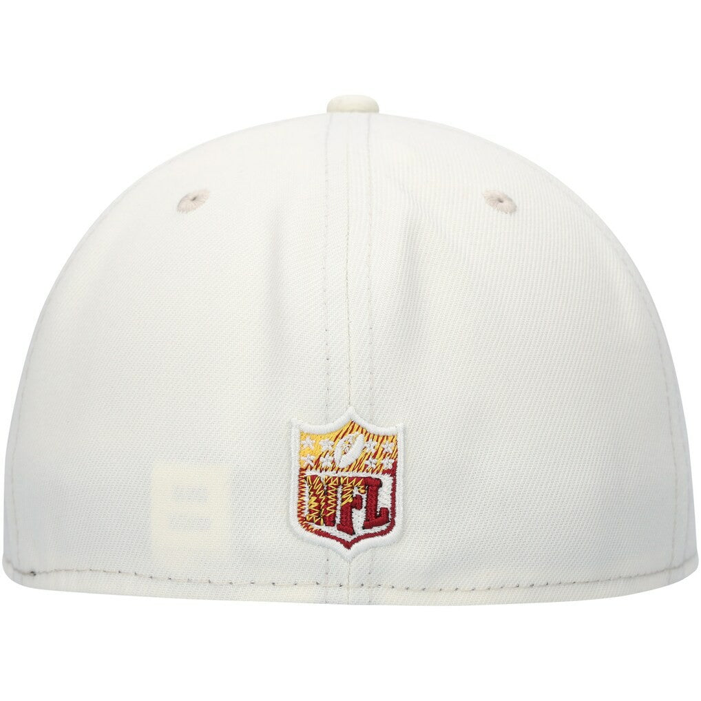 Washington Commanders New Era Chrome Color Dim 59FIFTY Fitted Hat - Cream - NFL