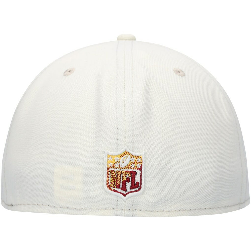 Washington Commanders New Era Chrome Color Dim 59FIFTY Fitted Hat - Cream - NFL