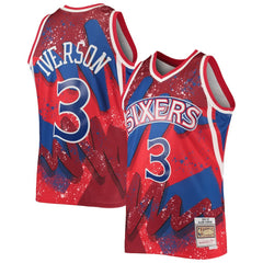Mitchell & Ness Allen Iverson Philadelphia 76ers Hardwood Classics 1996/97 Hyper Hoops Swingman Jersey Red