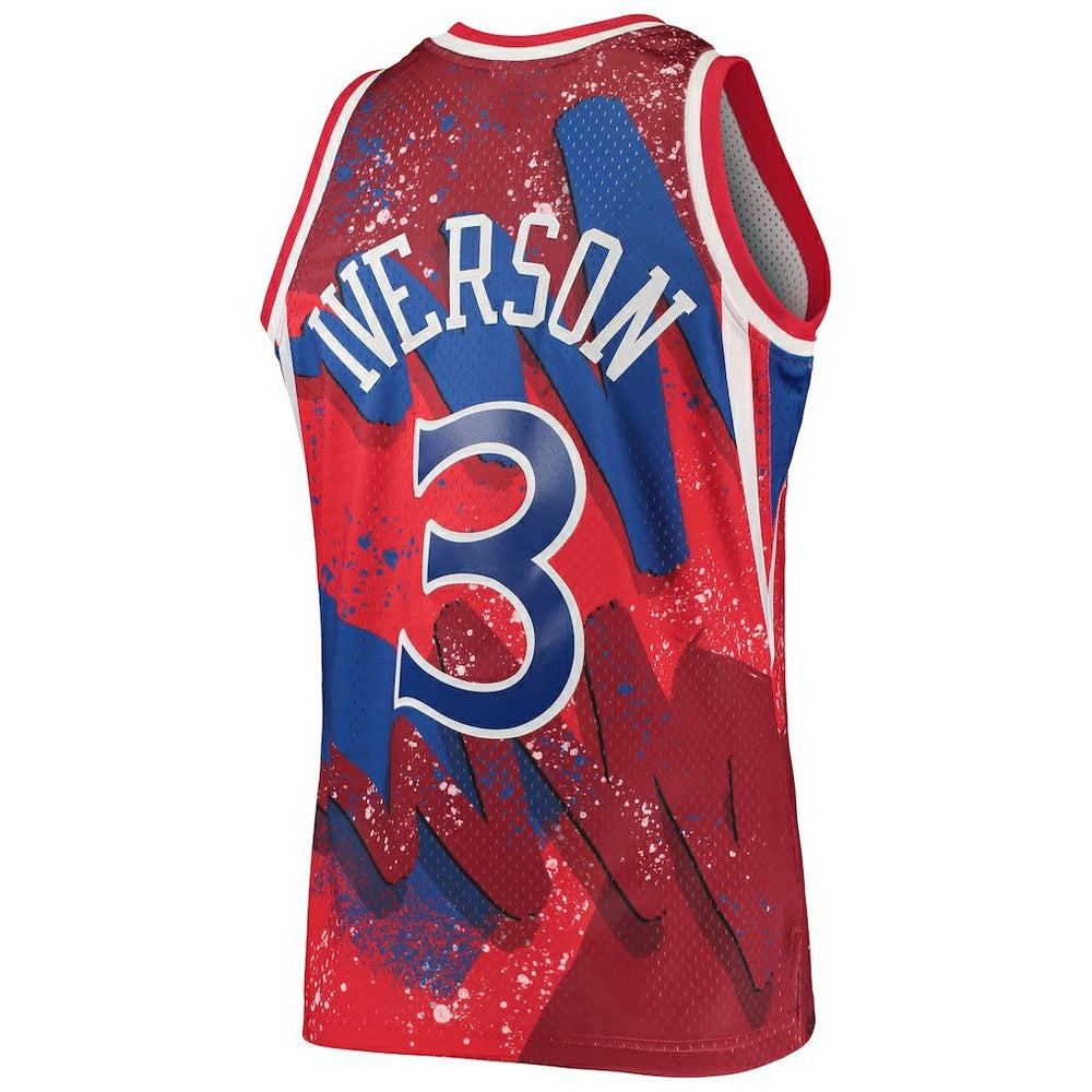 Mitchell & Ness Allen Iverson Philadelphia 76ers Hardwood Classics 1996/97 Hyper Hoops Swingman Jersey Red