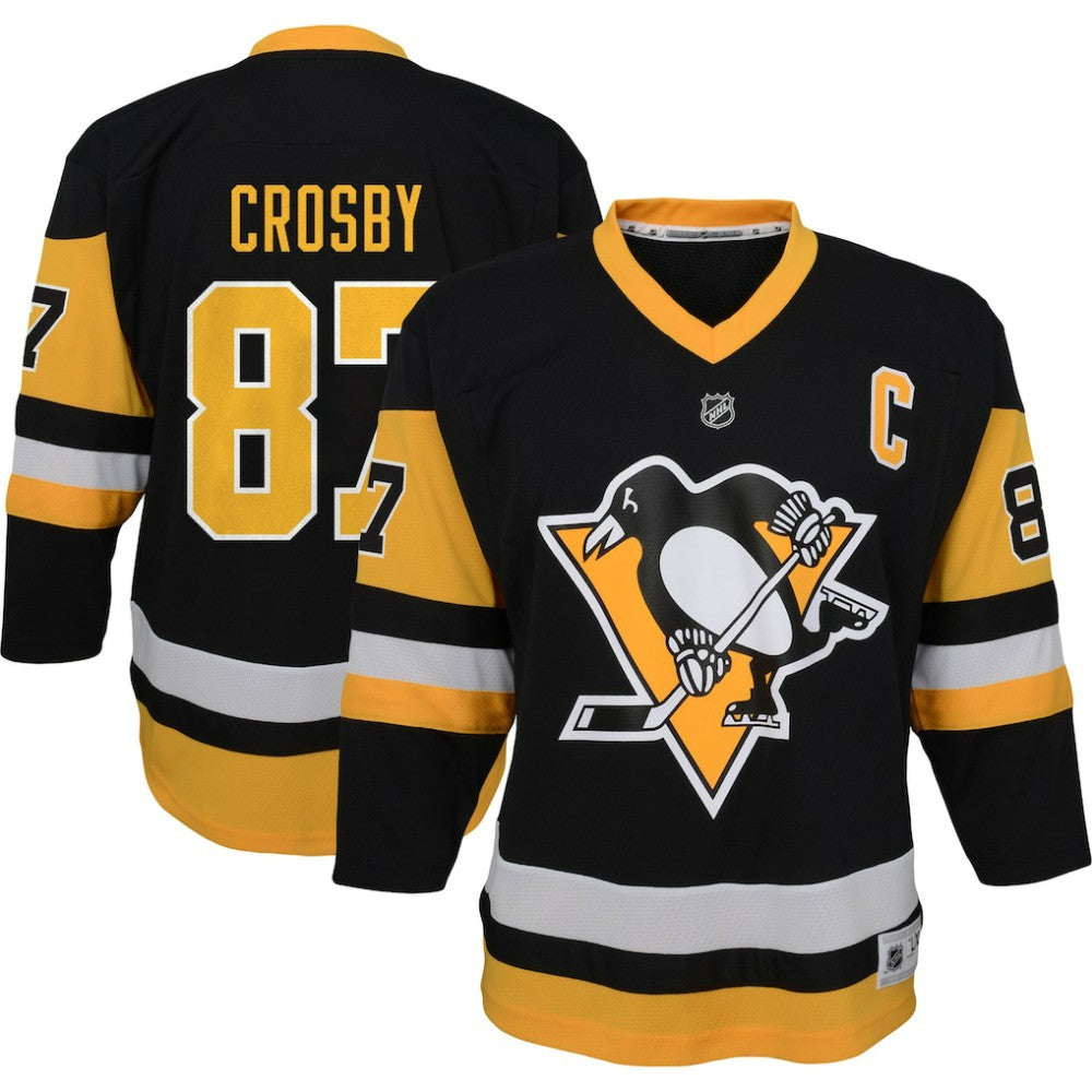 Sidney Crosby Pittsburgh Penguins Youth Captain Patch Home Replica Player Jersey - Black | NHL sale