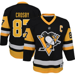 Sidney Crosby Pittsburgh Penguins Youth Captain Patch Home Replica Player Jersey - Black | NHL sale