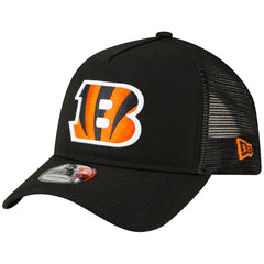 Cincinnati Bengals New Era A-Frame Trucker 9FORTY Adjustable Hat - Black - NFL