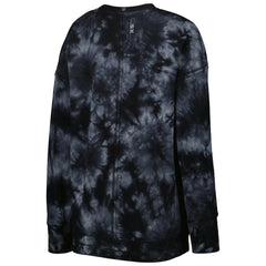 New Orleans Saints MSX by Michael Strahan Women's Bailey Tie-Dye Tri-Blend Pullover Sweatshirt - Black - NFL