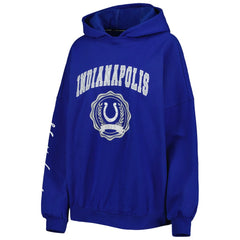 Indianapolis Colts Tommy Hilfiger Women's Becca Drop Shoulder Pullover Hoodie - Royal - NFL