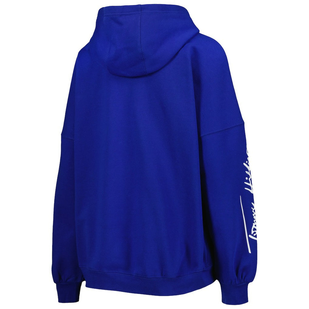 Indianapolis Colts Tommy Hilfiger Women's Becca Drop Shoulder Pullover Hoodie - Royal - NFL