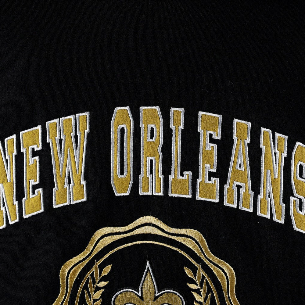 New Orleans Saints Tommy Hilfiger Women's Becca Drop Shoulder Pullover Hoodie - Black - NFL