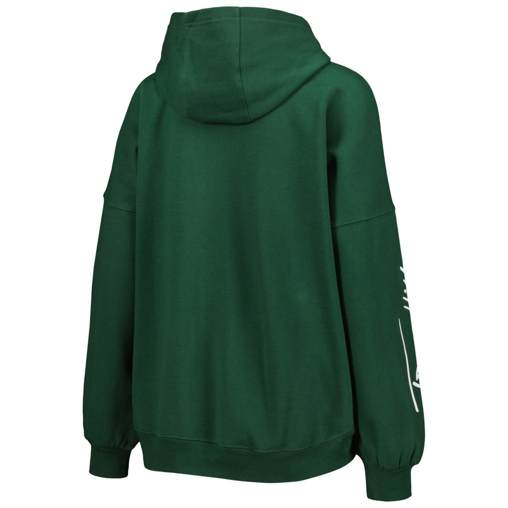 Green Bay Packers Tommy Hilfiger Women's Becca Drop Shoulder Pullover Hoodie - Green - NFL