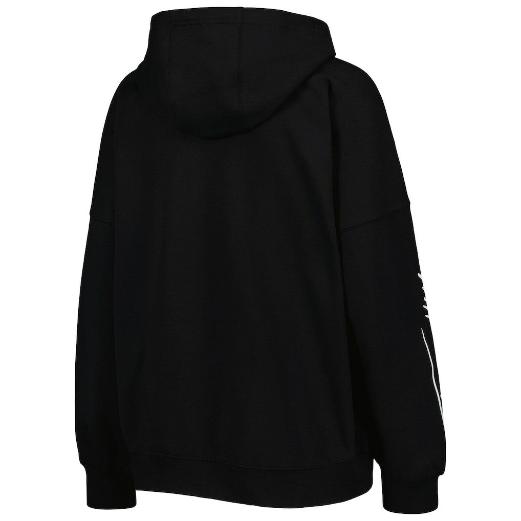 Pittsburgh Steelers Tommy Hilfiger Women's Becca Drop Shoulder Pullover Hoodie - Black - NFL
