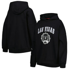 Las Vegas Raiders Tommy Hilfiger Women's Becca Drop Shoulder Pullover Hoodie - Black - NFL