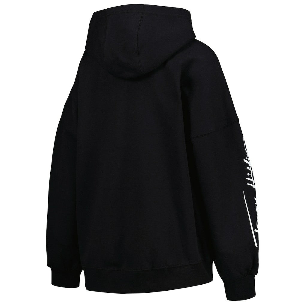 Las Vegas Raiders Tommy Hilfiger Women's Becca Drop Shoulder Pullover Hoodie - Black - NFL