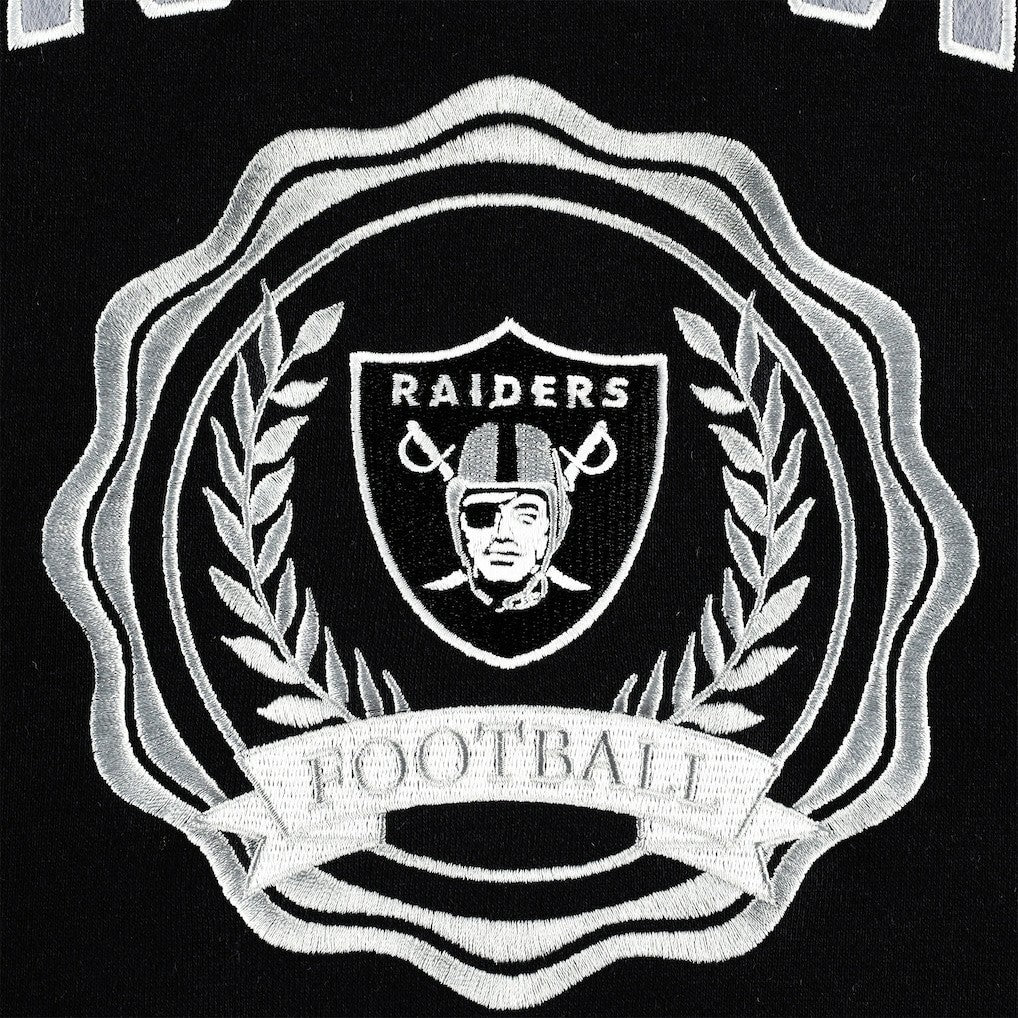 Las Vegas Raiders Tommy Hilfiger Women's Becca Drop Shoulder Pullover Hoodie - Black - NFL