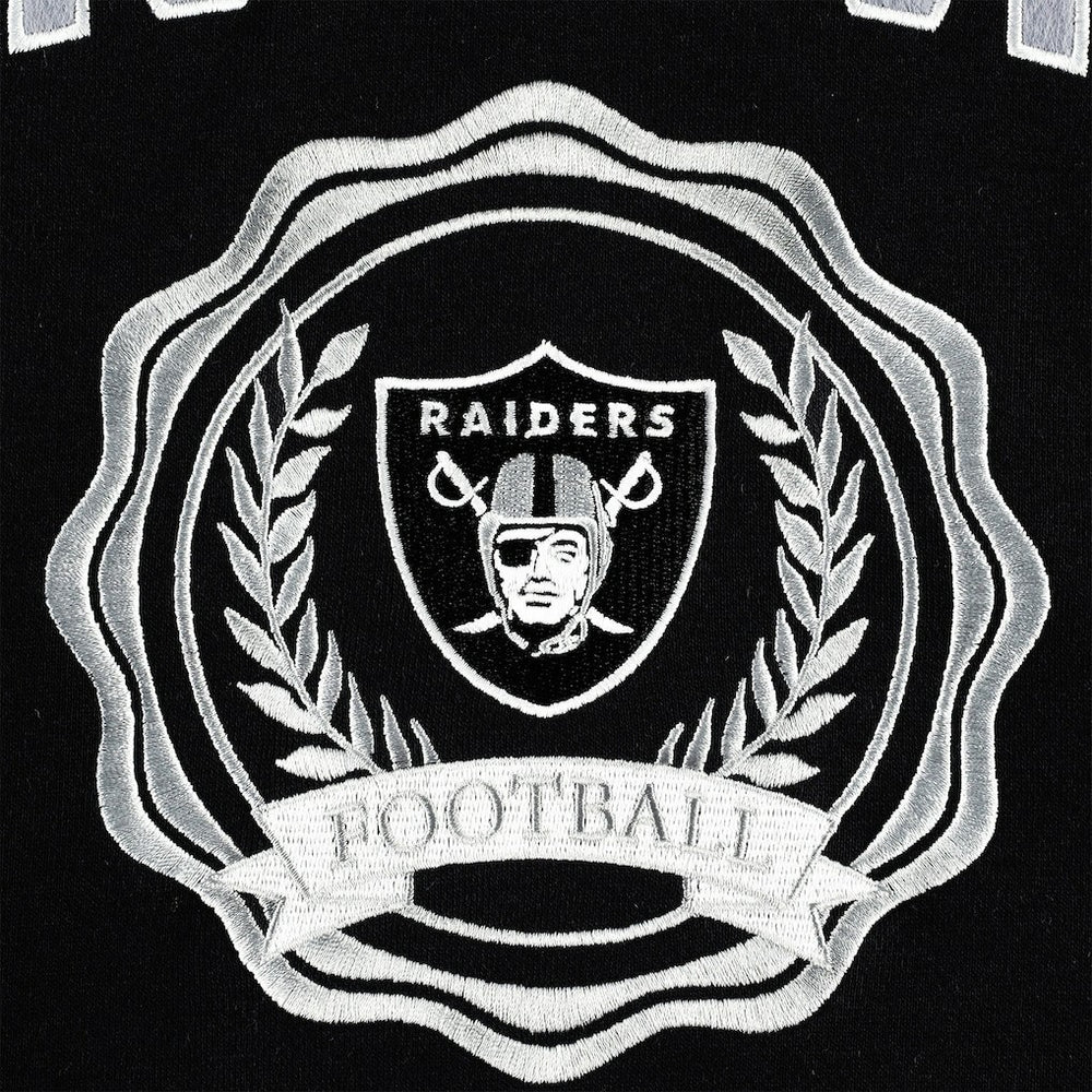 Las Vegas Raiders Tommy Hilfiger Women's Becca Drop Shoulder Pullover Hoodie - Black - NFL
