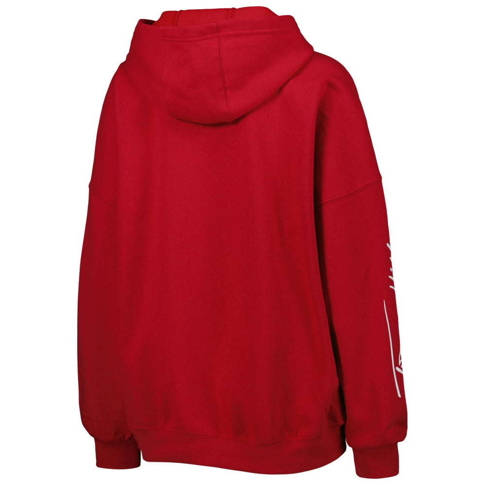 Tampa Bay Buccaneers Tommy Hilfiger Women's Becca Drop Shoulder Pullover Hoodie - Red - NFL