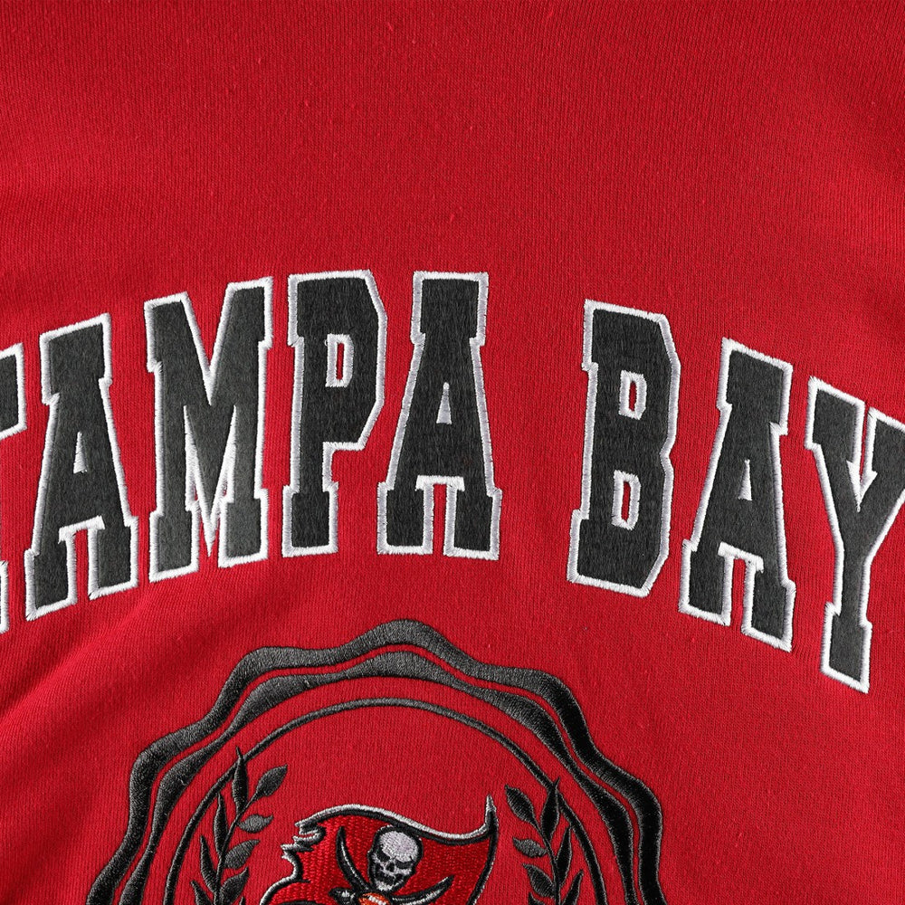 Tampa Bay Buccaneers Tommy Hilfiger Women's Becca Drop Shoulder Pullover Hoodie - Red - NFL