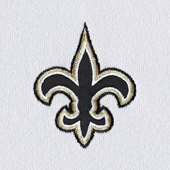 New Orleans Saints DKNY Sport Women's Bobbi Color Blocked Pullover Hoodie - White/Black - NFL