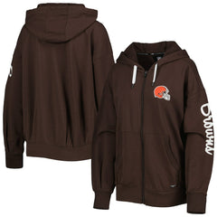 Cleveland Browns MSX by Michael Strahan Women's Emerson Lightweight Full-Zip Hoodie - Brown - NFL