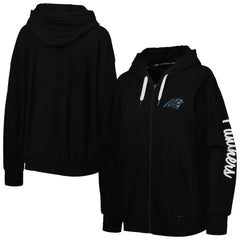 Carolina Panthers MSX by Michael Strahan Women's Emerson Lightweight Full-Zip Hoodie - Black - NFL