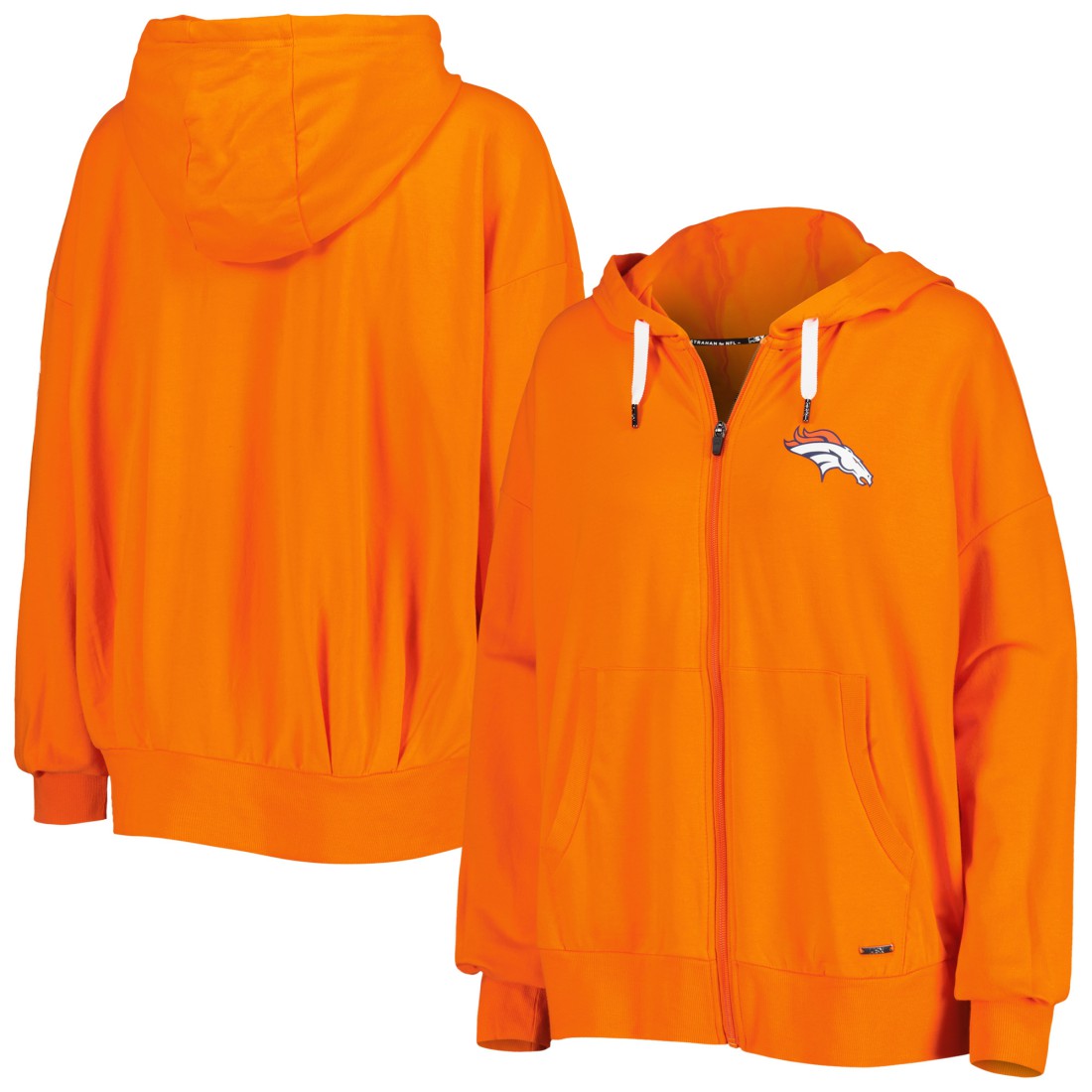 Denver Broncos MSX by Michael Strahan Women's Emerson Lightweight Full-Zip Hoodie - Orange - NFL