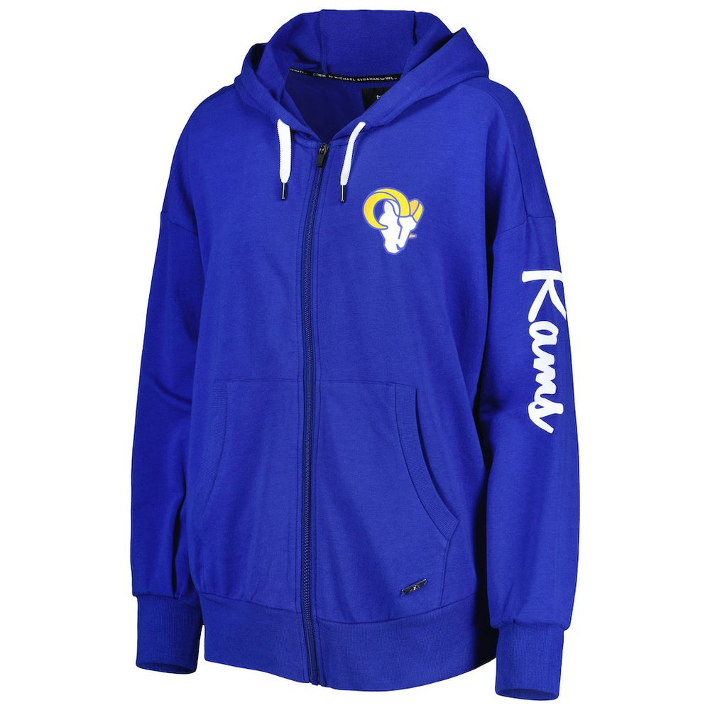 Los Angeles Rams MSX by Michael Strahan Women's Emerson Lightweight Full-Zip Hoodie - Royal - NFL