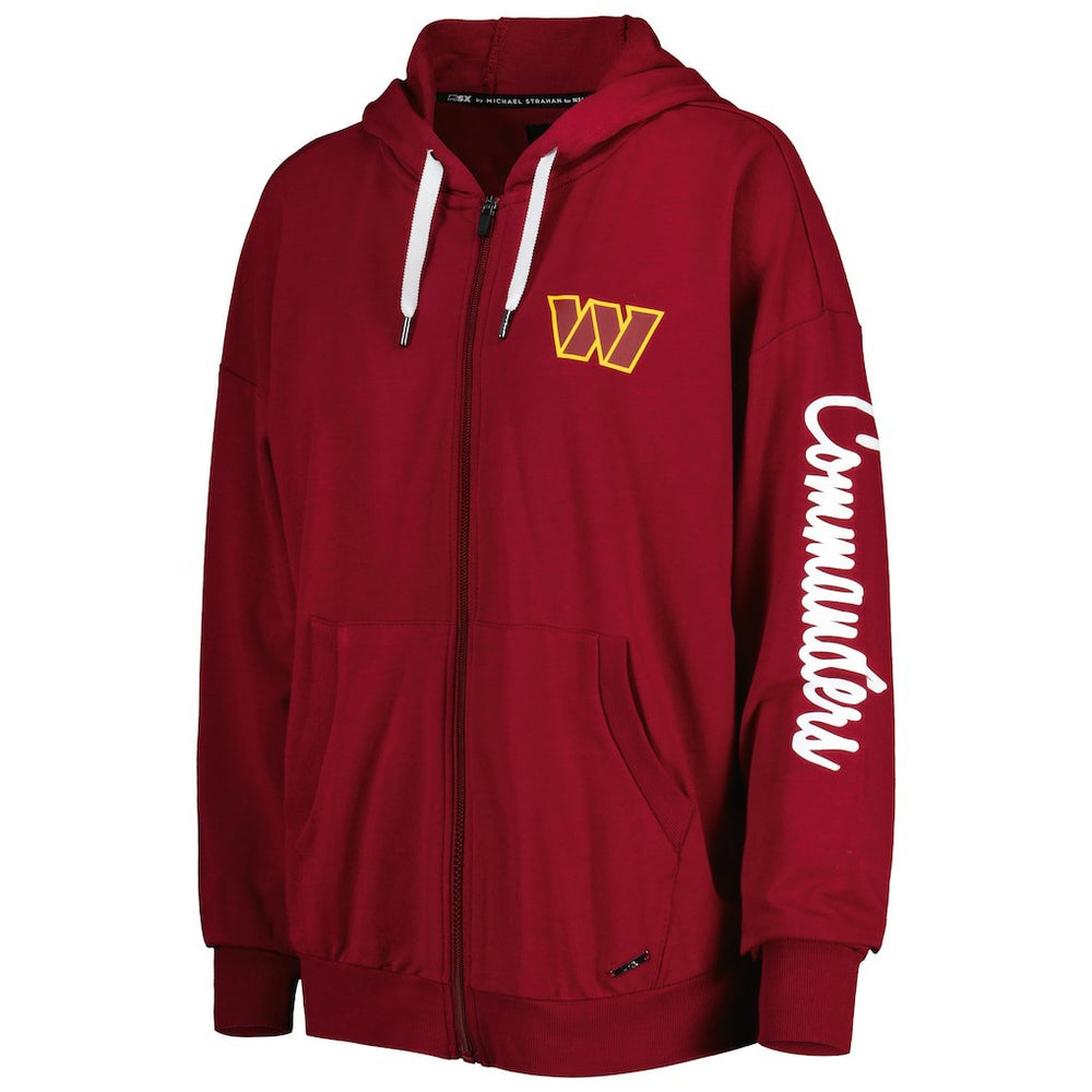 Washington Commanders MSX by Michael Strahan Women's Emerson Lightweight Full-Zip Hoodie - Burgundy - NFL
