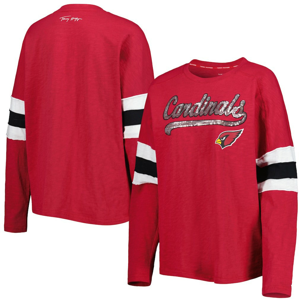 Arizona Cardinals Tommy Hilfiger Women's Justine Long Sleeve Tunic T-Shirt - Cardinal - NFL