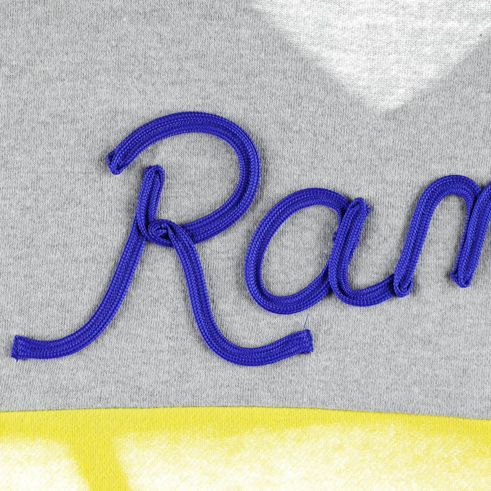 Los Angeles Rams Touch Women's Outfield Deep V-Back Waist Length Pullover Sweatshirt - Heather Gray/Royal - NFL