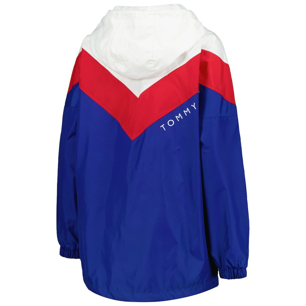 Buffalo Bills Tommy Hilfiger Women's Staci Half-Zip Hoodie Windbreaker Jacket - White/Red - NFL