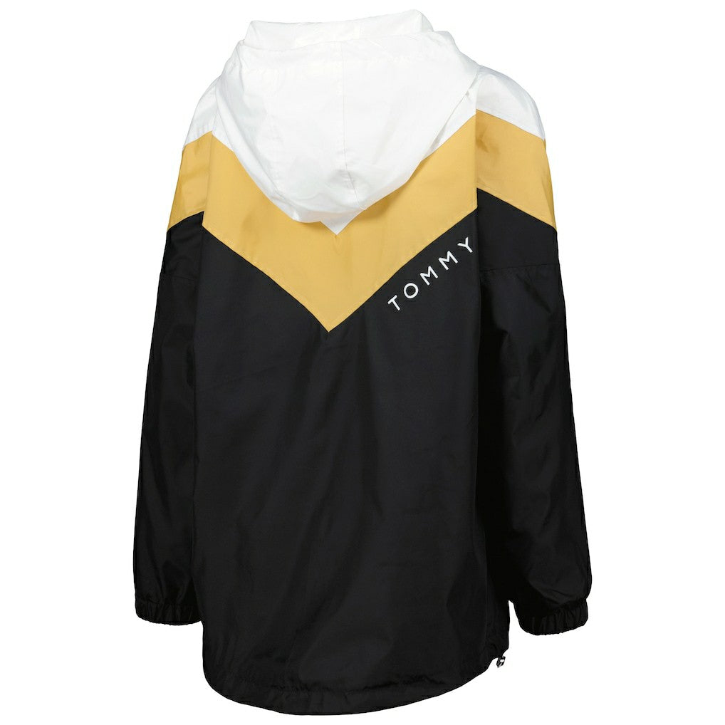 New Orleans Saints Tommy Hilfiger Women's Staci Half-Zip Hoodie Windbreaker Jacket - White/Gold - NFL