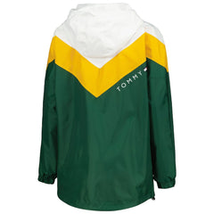 Green Bay Packers Tommy Hilfiger Women's Staci Half-Zip Hoodie Windbreaker Jacket - White/Gold - NFL