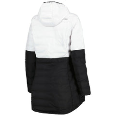 Las Vegas Raiders MSX by Michael Strahan Women's Willow Quilted Hoodie Full-Zip Jacket - White/Black - NFL