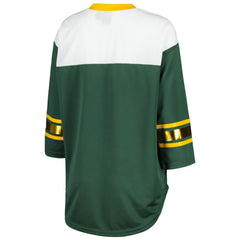 Green Bay Packers G-III 4Her by Carl Banks Women's Double Team 3/4-Sleeve Lace-Up T-Shirt - Green/White - NFL