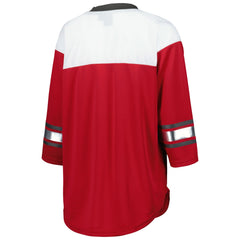 Tampa Bay Buccaneers G-III 4Her by Carl Banks Women's Double Team 3/4-Sleeve Lace-Up T-Shirt - Red/White - NFL