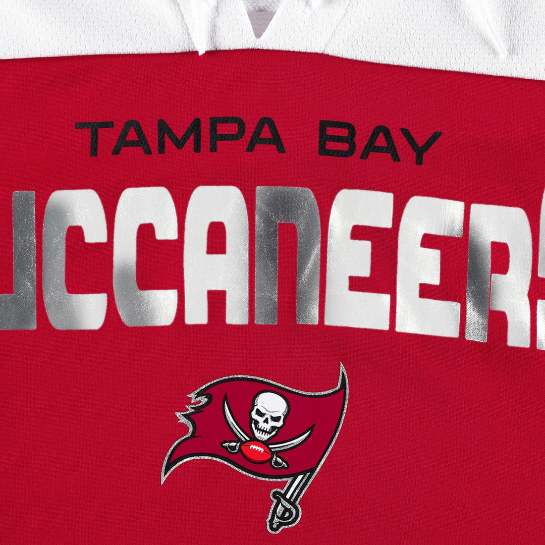 Tampa Bay Buccaneers G-III 4Her by Carl Banks Women's Double Team 3/4-Sleeve Lace-Up T-Shirt - Red/White - NFL