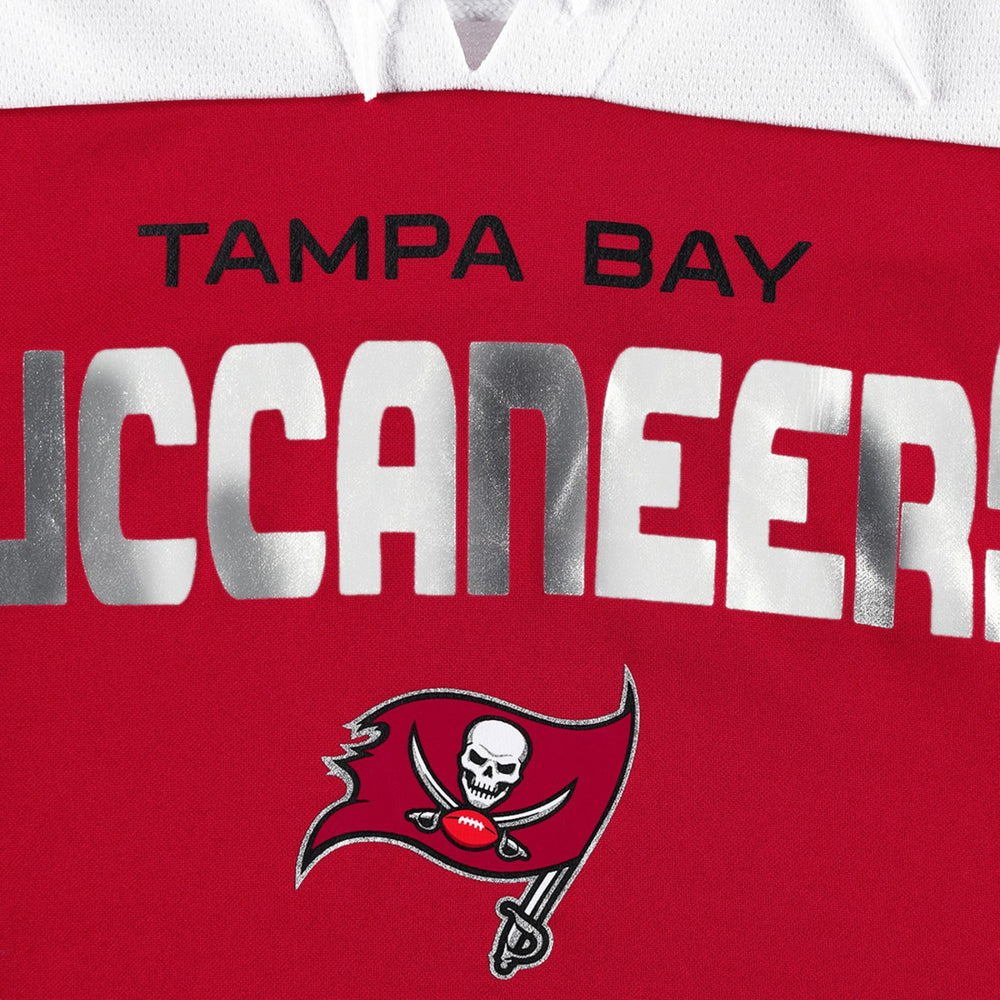 Tampa Bay Buccaneers G-III 4Her by Carl Banks Women's Double Team 3/4-Sleeve Lace-Up T-Shirt - Red/White - NFL