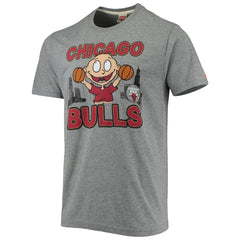 Chicago Bulls Homage NBA x Rugrats Tri-Blend T-Shirt Heathered Gray