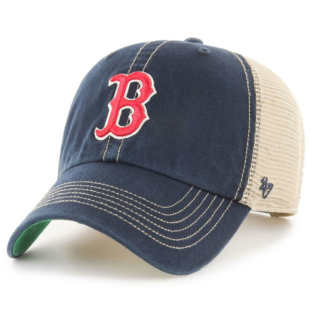 Boston Red Sox '47 Team Logo Trawler Clean Up Trucker Snapback Hat Discount
