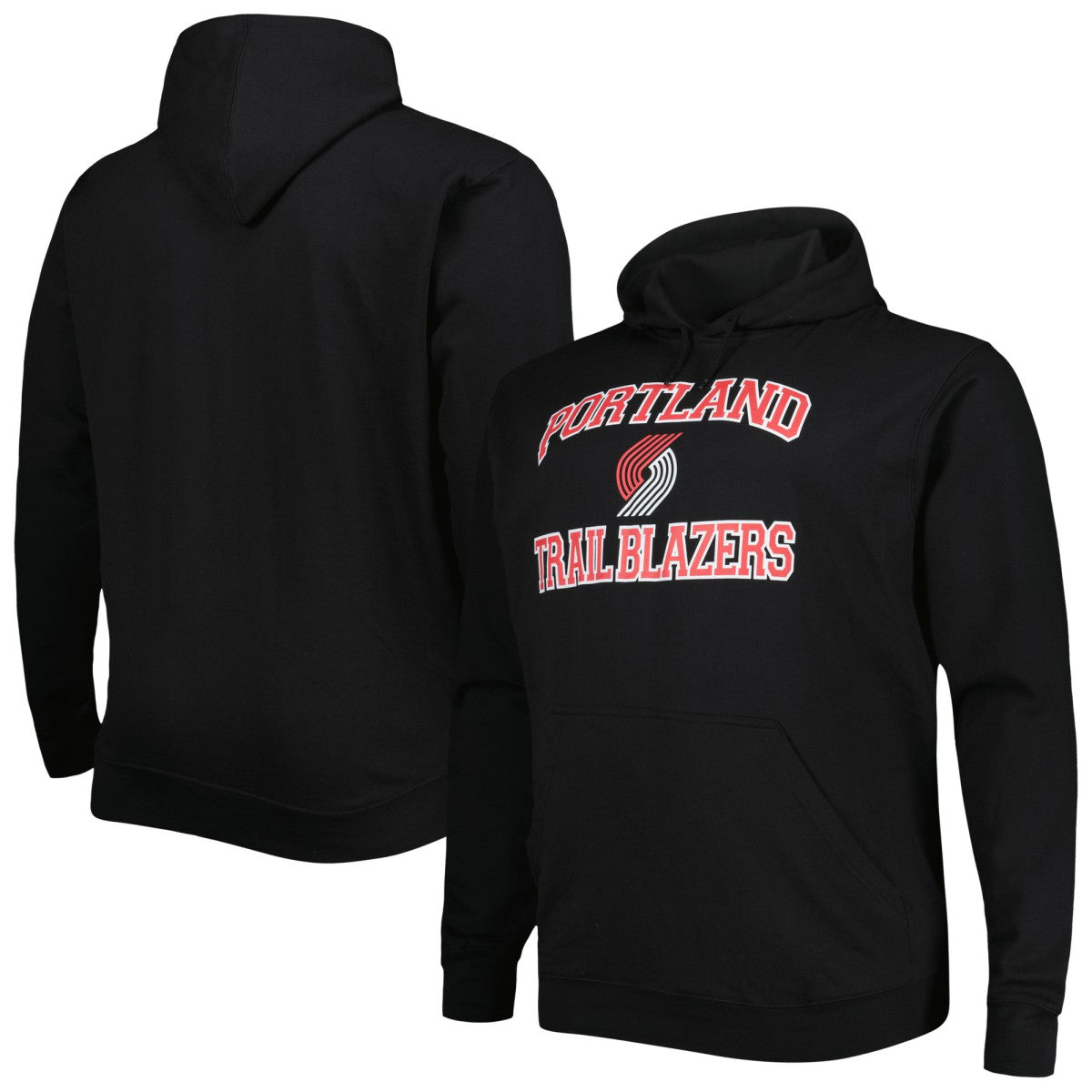 Portland Trail Blazers Big & Tall Heart & Soul Pullover Hoodie Black