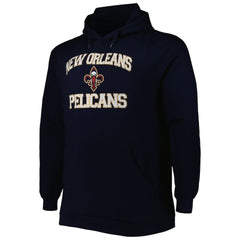 New Orleans Pelicans Big & Tall Heart & Soul Pullover Hoodie Navy