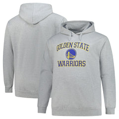 Golden State Warriors Big & Tall Heart & Soul Pullover Hoodie Heathered Gray
