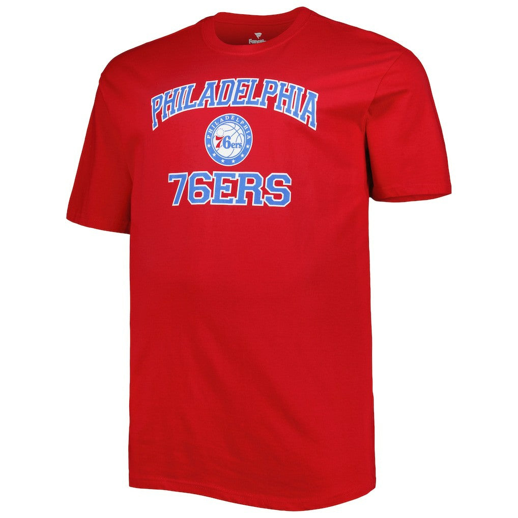 Philadelphia 76ers Big & Tall Heart & Soul T-Shirt Red