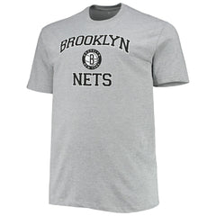 Brooklyn Nets Big & Tall Heart & Soul T-Shirt Heathered Gray