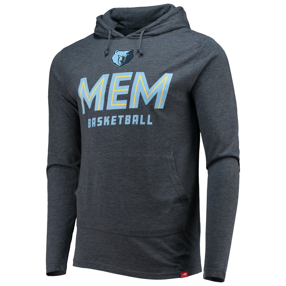 Memphis Grizzlies Sportiqe Practice Shoot Around Rowan Tri-Blend Pullover Hoodie Heathered Navy