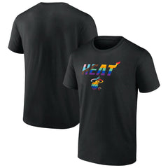 Miami Heat Logo Pride T-Shirt Black