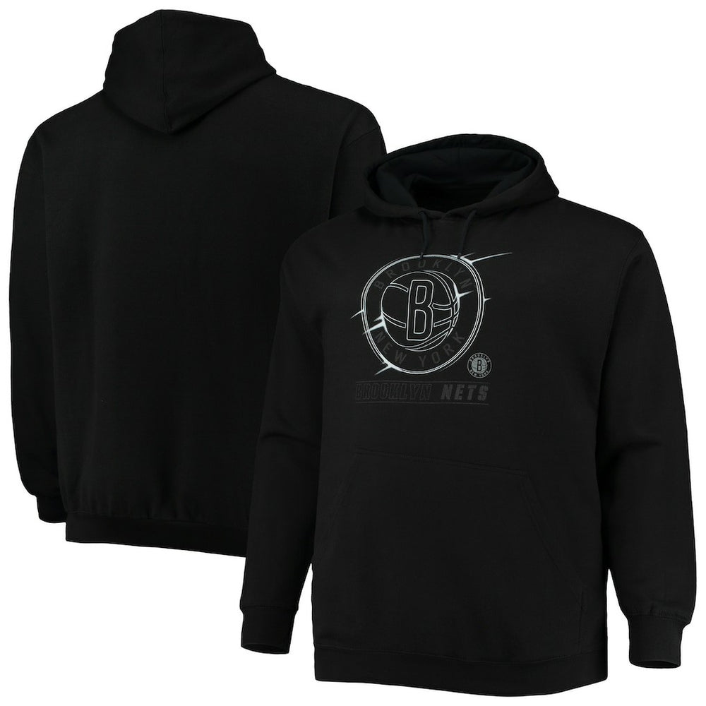 Brooklyn Nets Big & Tall Pop Pullover Hoodie Black