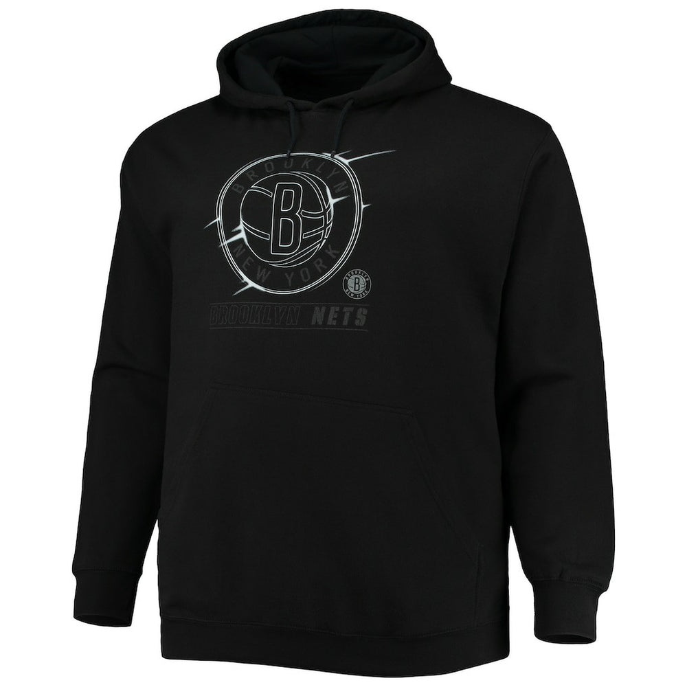Brooklyn Nets Big & Tall Pop Pullover Hoodie Black