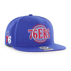 47 brand Philadelphia 76ers '47 High Post Captain Snapback Hat Royal